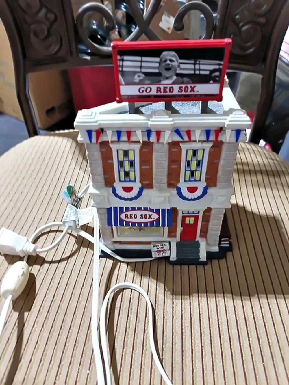Department 56 Boston Red Sox Souvenir Shop Decor Red & White